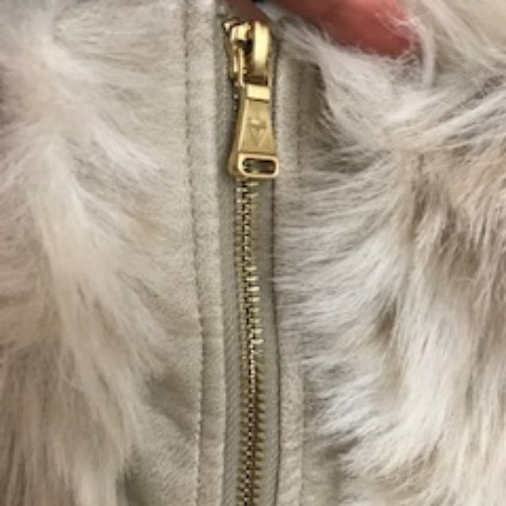 Guess Faux Fur High Pop CollarJacket - Picture 4 of 14